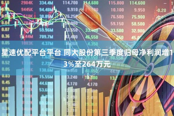 星速优配平台平台 同大股份第三季度归母净利润增13%至264万元